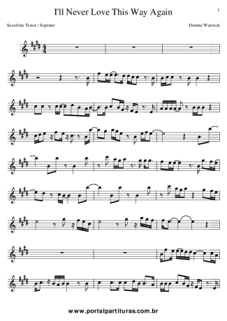 Dionne Warwick  score for Clarinet (Bb)